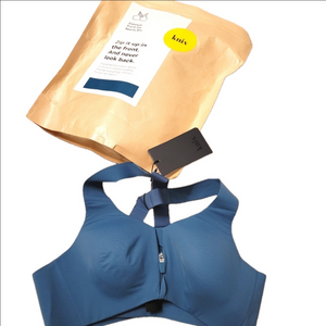 Knix size 1 Catalyst Front Zip Sports Bra in Tidepool Blue brand new with tags